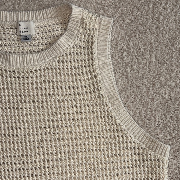 a new day Cream Sleeveless Sweater - Picture 3 of 4